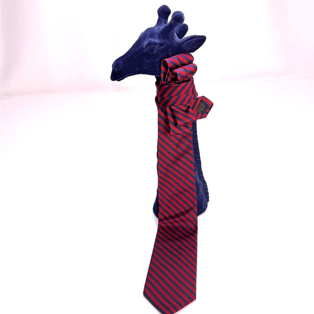 NWT Brooks Brothers XL Navy Red Diagonal Stripe Silk Tie